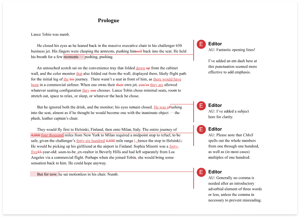 The after example of a prologue. 